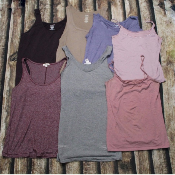 Set Of 7 Tank Tops Size Med-XL